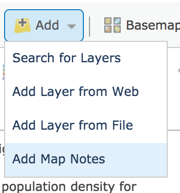 Add Map Notes Layer
